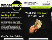 Tablet Screenshot of mypawnmax.com